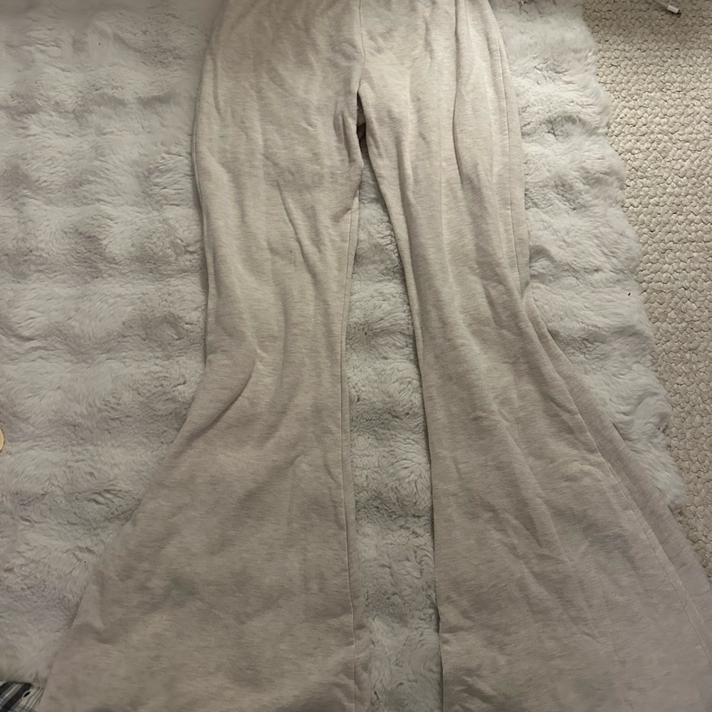 Aerie Cream Flare Pants
